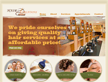 Tablet Screenshot of haircreationsbygina.com